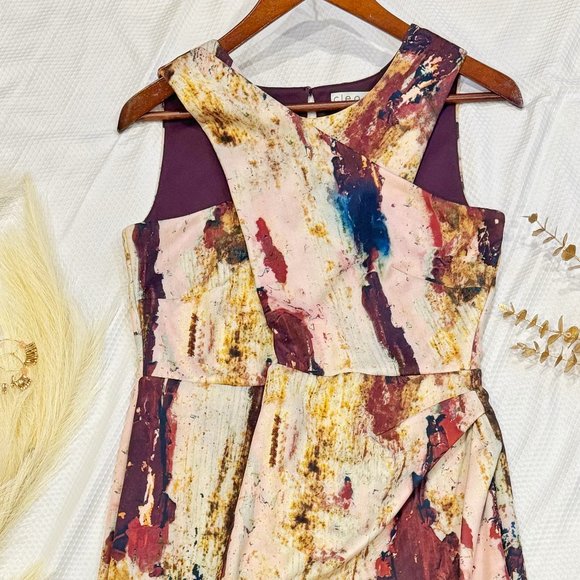 WRAP TOP MARBLE MIDI PENCIL DRESS - Picture 1 of 3